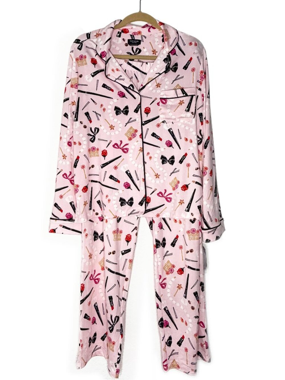 Kate Spade Women's Pink 2 Piece Pajama Pants Set - Size XL